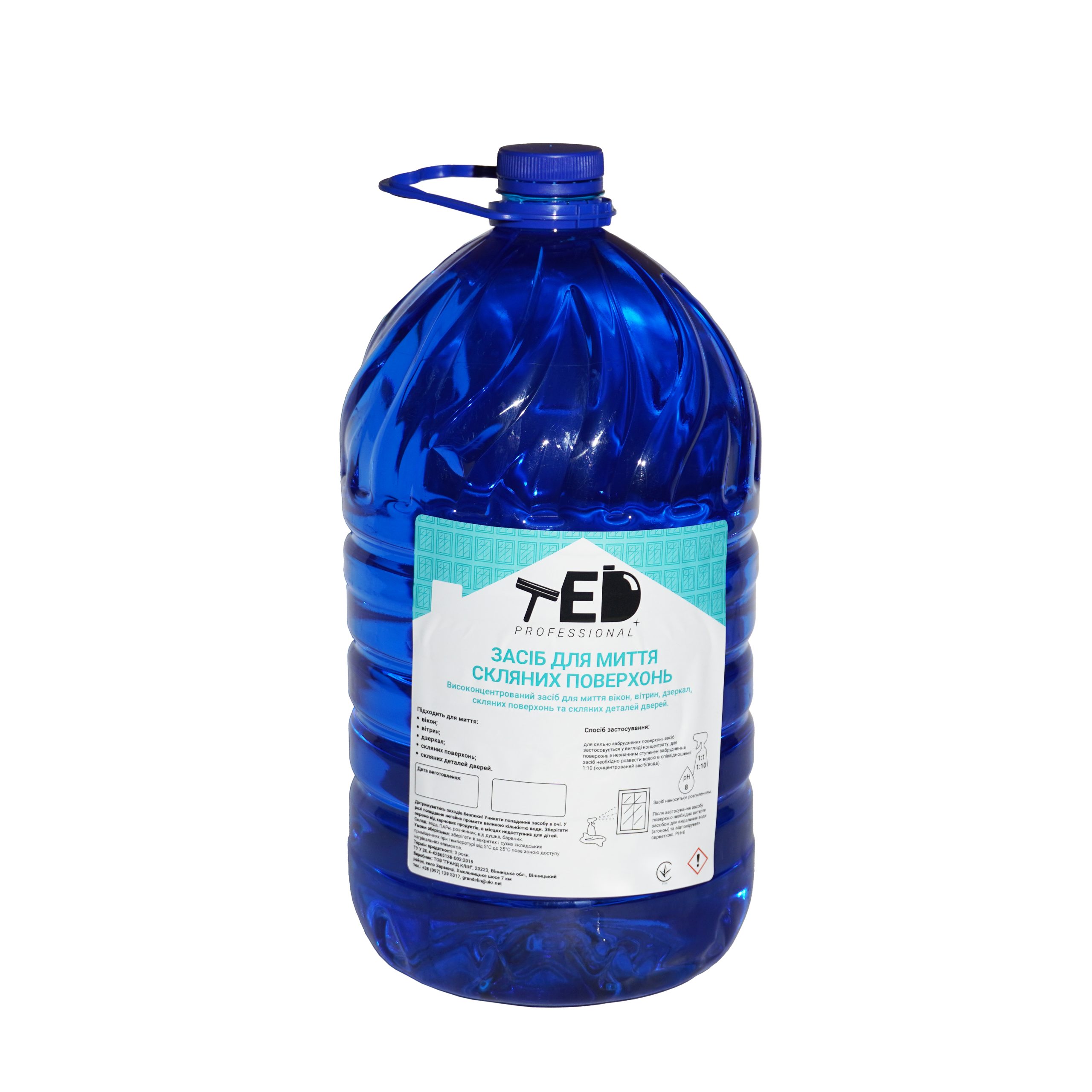 Засіб для миття скляних поверхонь готове (5 л)