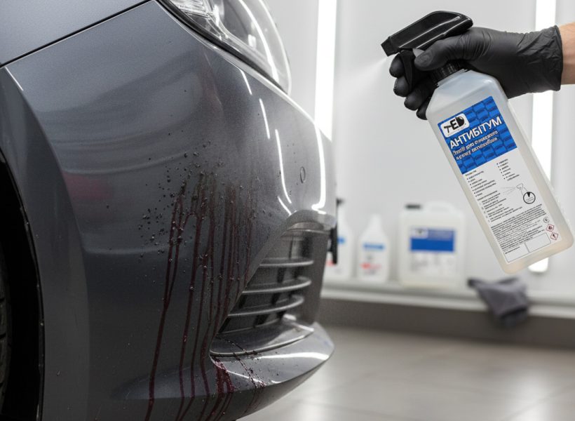 Як правильно наносити Антибітум TED Professional на кузов автомобіля для очищення від смоли