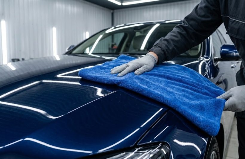 How to Properly Dry Your Car with a Microfiber Towel to Prevent Water Spots, and an Explanation of Why Spots Appear on the Car Body After Washing.