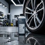 Professional cleaning of car alloy wheels using TED Professional acid cleaner at the detailing studio.